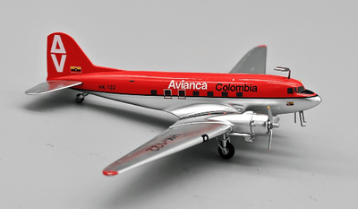 Pre - Order JP60 Models JP60 - AV - DC - HK122 1:200 Douglas DC - 3 - Avianca Colombia HK - 122 HK - 122