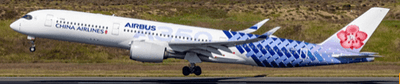 Pre - Order KJ Models KJ - A359 - 239 1:200 B - 18918 China Airlines Airbus A350 - 941 "Carbon Fibre Livery"