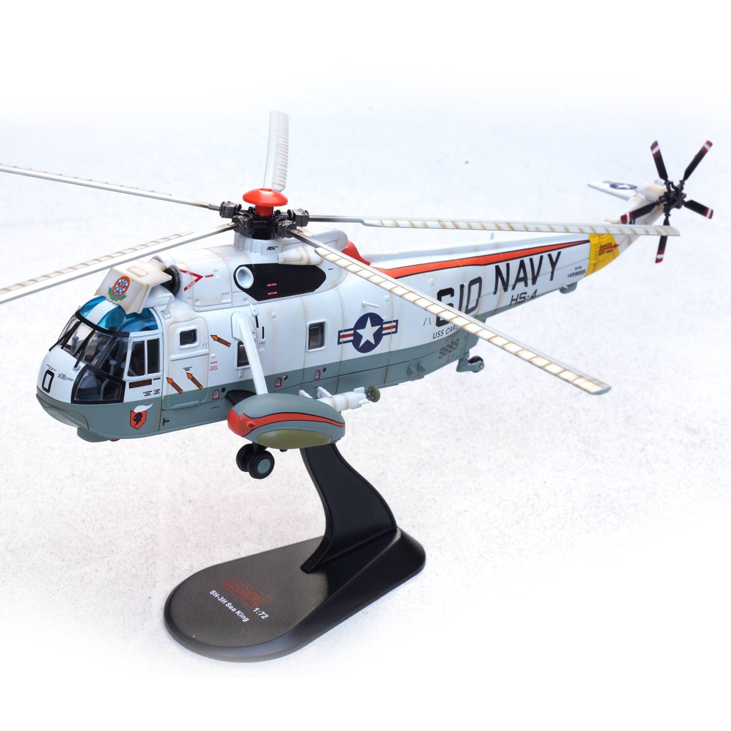 Pre - Order Legion Models LEG - 14055LE 1:72 SH - 3H Sea King 149899/NF 610, Helicopter Anti - Submarine Warfare Squadron 4 (HS - 4) "Black Knights," Carrier Air Wing 15, USS Carl Vinson (CVN - 70), U.S. Navy, 1980s
