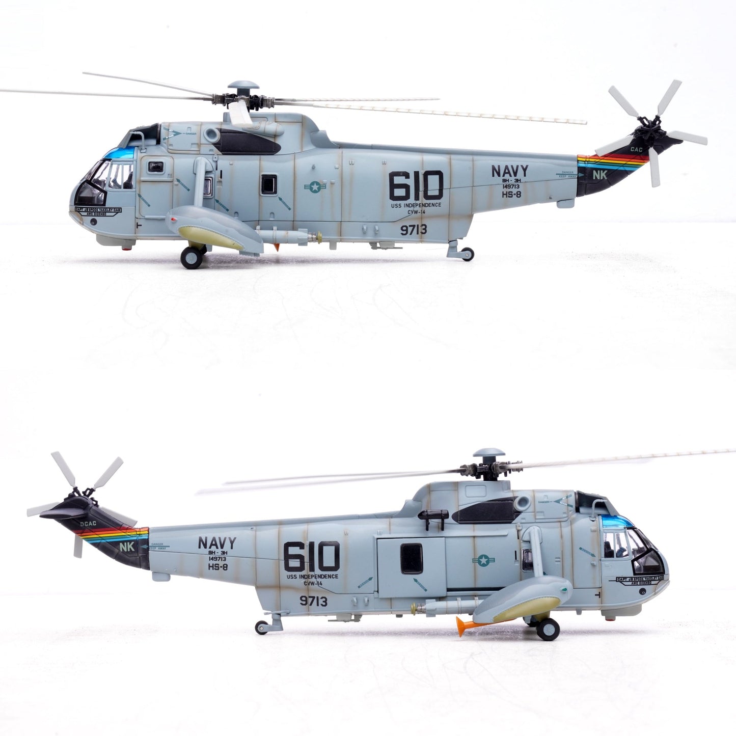 Pre - Order Legion Models LEG - 14055LF 1:72 SH - 3H Sea King with Magnetic Anomaly Detector – 149713/NK 610, Helicopter Anti - Submarine Squadron 8 (HS - 8) "Eightballers," Carrier Air Wing 14, USS Independence (CV - 62), U.S. Navy, Early 1990s