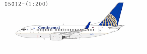 NG Models 05012 1:200 Continental Airlines 737 - 700/w N16709(2024.12)