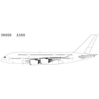 Pre - Order NG Models 38000 1:400 Blank Model A380 - 800