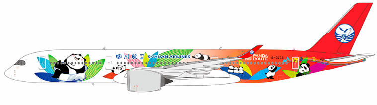 NG Models 39064 1:400 Sichuan Airlines A350 - 900 B - 325J (Panda Route (ULTIMATE))