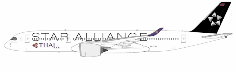 NG Models 39085 1:400 Thai Airways International A350 - 900 HS - THQ(Star Alliance)(2024.12)