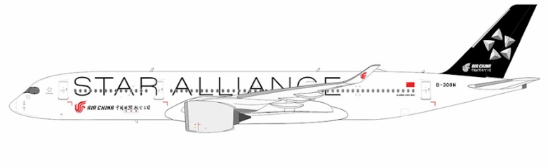 NG Models 39087 1:400 Air China A350 - 900 B - 308M(Star Alliance)(2024.12)