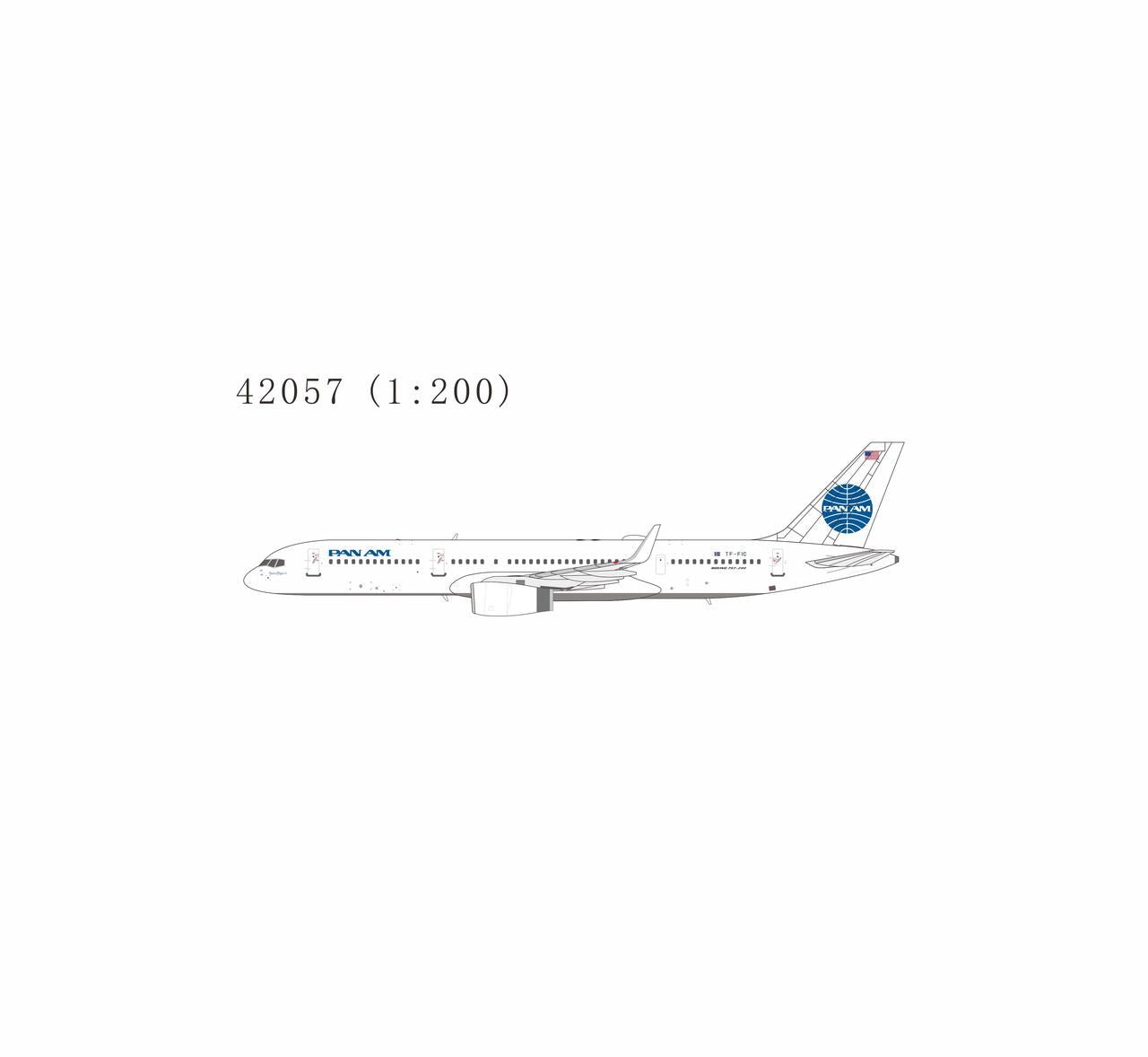 Pre - Order NG Models 42057 1:200 Icelandair 757 - 200/w TF - FIC (Criterion Travel's Pan Am livery)