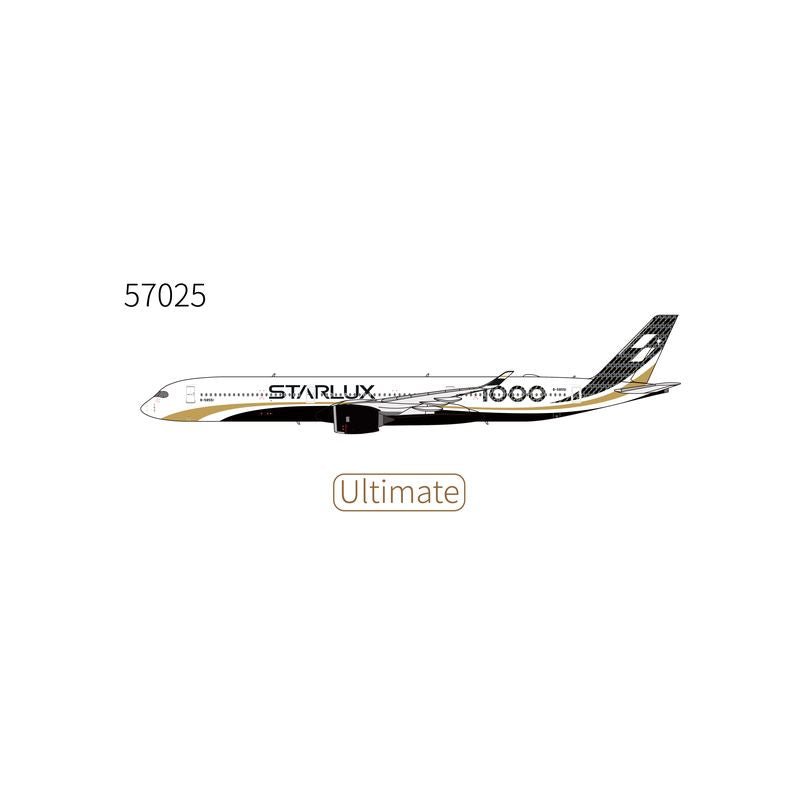 Pre - Order NG Models 57025 1:400 Starlux Airlines A350 - 1000 B - 58551 (Carbon Fiber colors; first A350 - 1000 for Starlux Airlines)