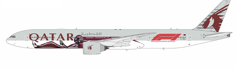 NG Models 73038 1:400 Qatar Airways 777 - 300ER A7 - BEL (Formula 1 - Global Partner Livery)