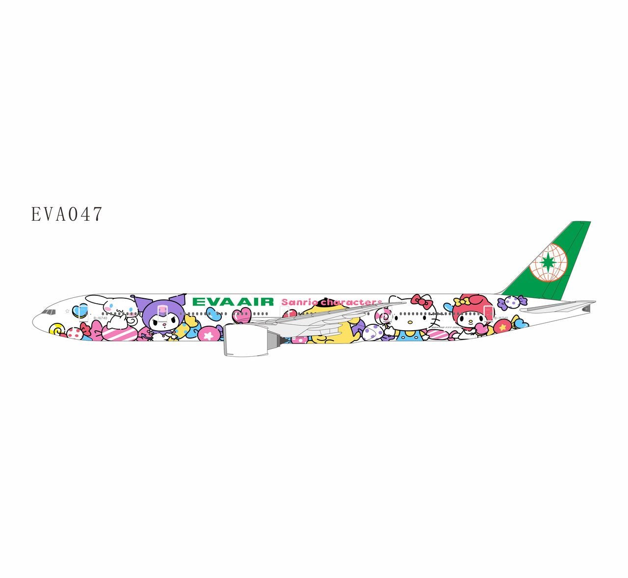 NG Models EVA047 1:400 Eva Airways 777-300ER B-16740 (HELLO