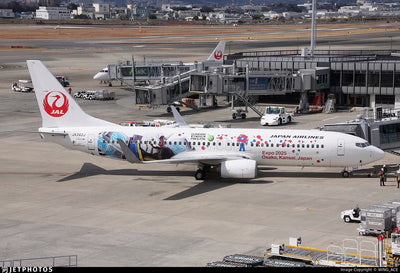 Pre - Order Phoenix 04647 1:400 Japan Airlines B737 - 800 JA342J "Gundam"