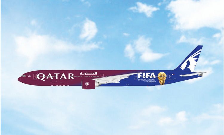 Pre-Order Phoenix Models 04713 1:400 Qatar Airways B777-300ER A7-BEH "FIFA World Cup 2026"