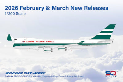 Pre - Order SQ Wings L2130 1:200 CATHAY PACIFIC CARGO B747 - 400F VR - HUH