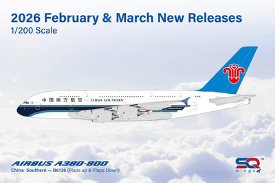 Pre - Order SQ Wings L2153 1:200 China Southern Airlines A380 B - 6136
