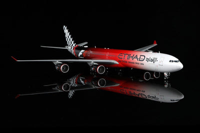 Pre - Order SQ Wings L2172 1:200 Etihad Airways Airbus A340 - 600 A6 - EHJ "ABU DHABI GRAND PRIX 2016"