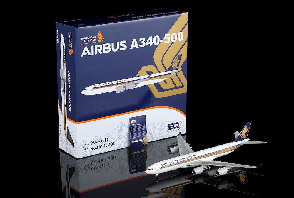 Pre - Order SQ Wings L2177FD 1:200 Singapore Airlines A340 - 500 9V - SGD "Flaps Down"