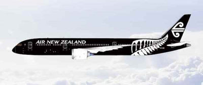 Pre - Order SQ Wings L2182 1:200 AIR NEW ZEALAND B787 - 9 ZK - NZE "All Black livery"
