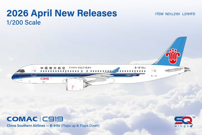 Pre - Order SQ Wings L2191FD 1:200 China Southern Airlines C919 B - 919J "Flaps Down"