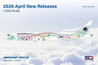 Pre - Order SQ Wings L2273 1:200 Aeroméxico B787 - 9 XA - ADL "Quetzalcóatl Livery"