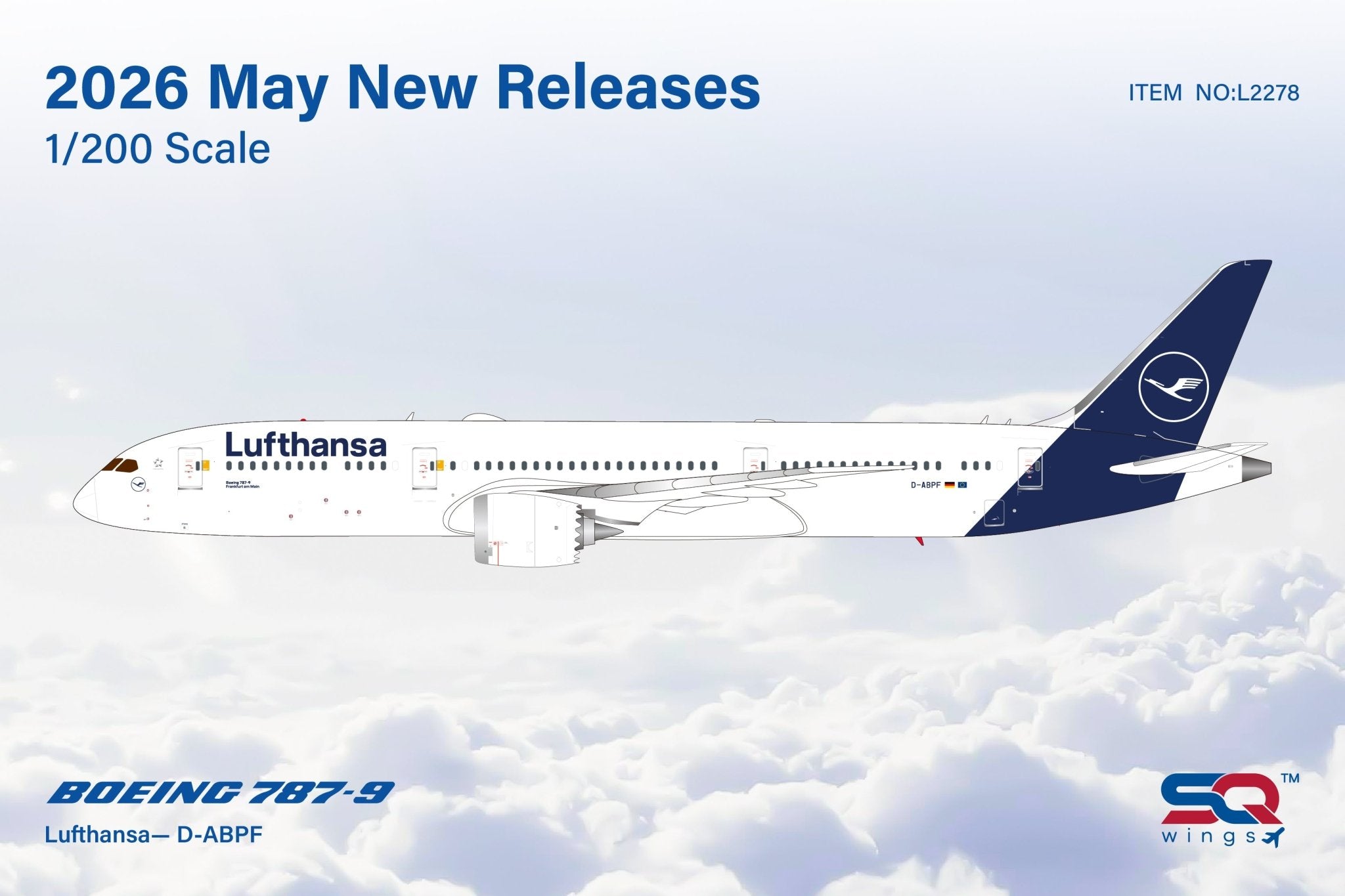 SQ Wings L2278 1:200 Lufthansa Boeing 787-9 D-ABPF – MTS Aviation