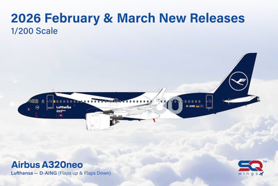 Pre - Order SQ Wings L2345FD 1:200 Lufthansa A320neo D - AING Lufthansa 100th Anniversary Flaps Down