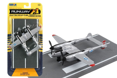 Runway24 P - 38J Silver - MTS Aviation Models