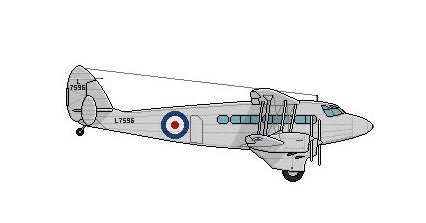 Sky Classics SC2DH8604 1:200 De Havilland DH.86B Express L7596 Royal Air Force Air Council 1938