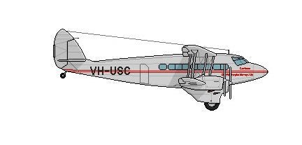 Sky Classics SC2DH8605 1:200 De Havilland DH.86B Express VH - USC “Canberra” Qantas 1935