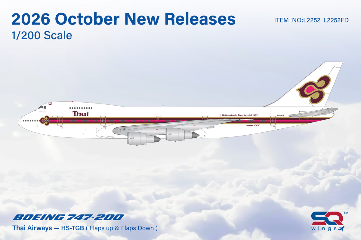 SQ Wings 1:200 scale Thai Airways B747-200 HS-TGB diecast model airplane