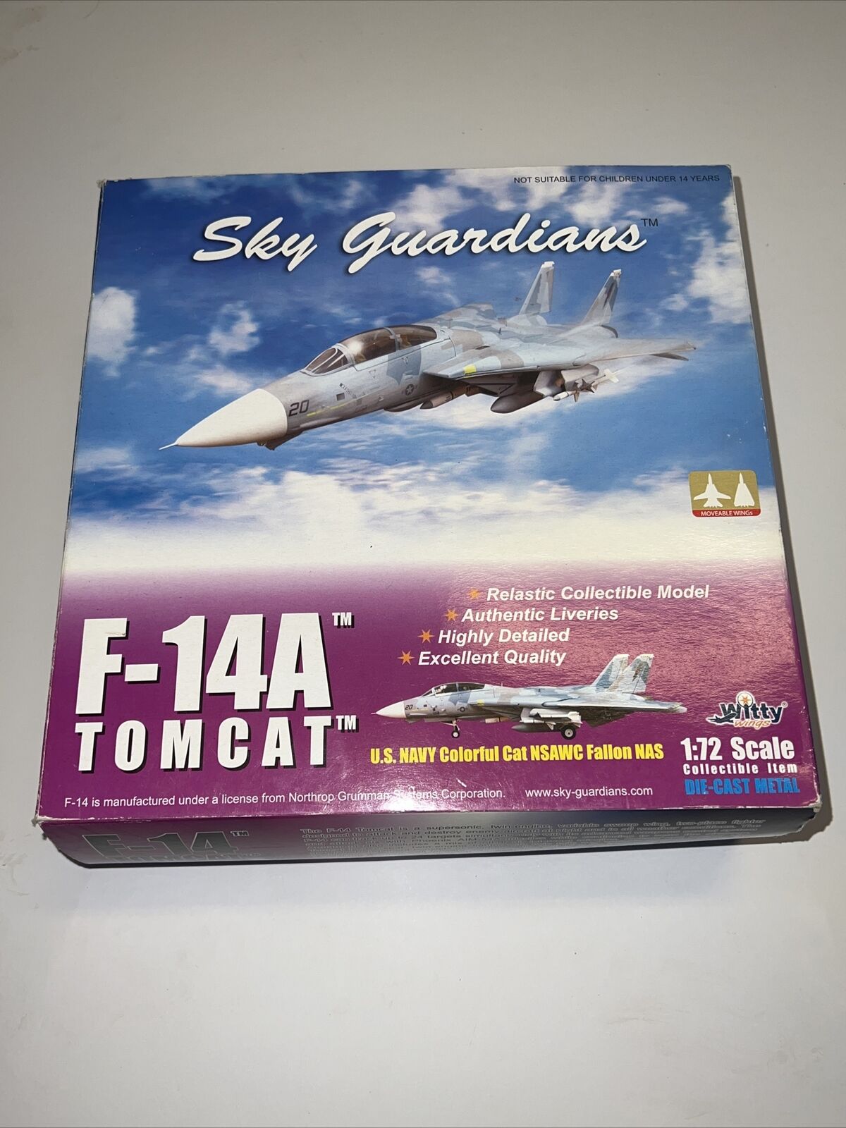 Witty Wings WTW - 72 - 009 - 004 1:72 US Navy F - 14A Tomcat "Colorful Cat"