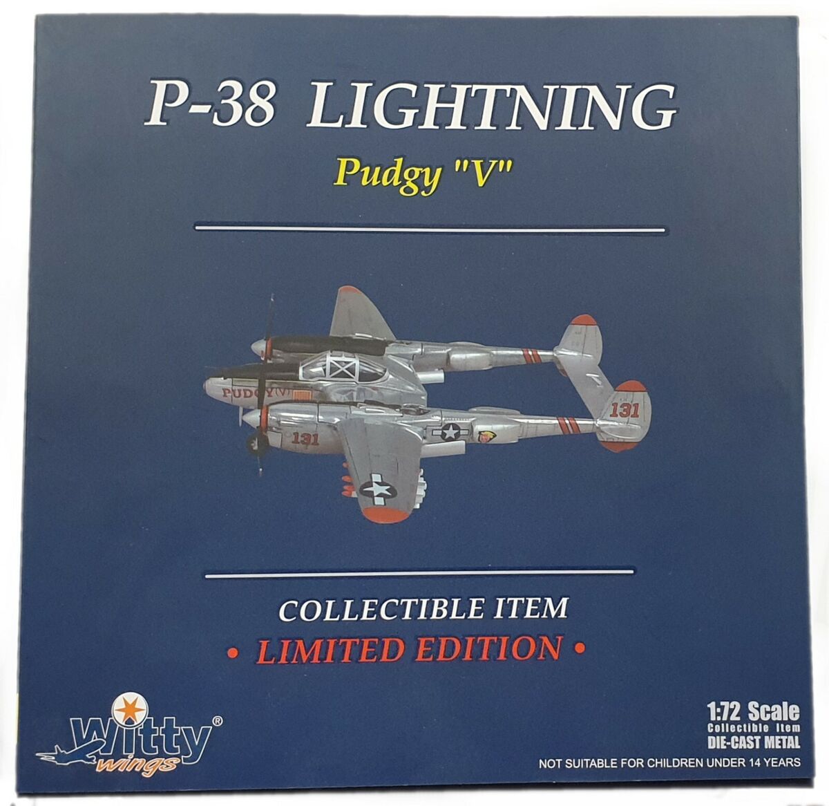 Witty Wings WTW - 72 - 020 - 009 1:72 P - 38 Lightning Pudgy V