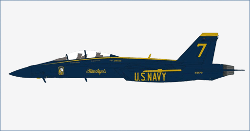 Hobby Master HA5128 1:72 F/A - 18F "Blue Angels" #7 US Navy "75th Anniversary"