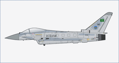 Pre - Order Hobby Master HA6617 1:72 Eurofighter Typhoon Royal Saudi Air Force