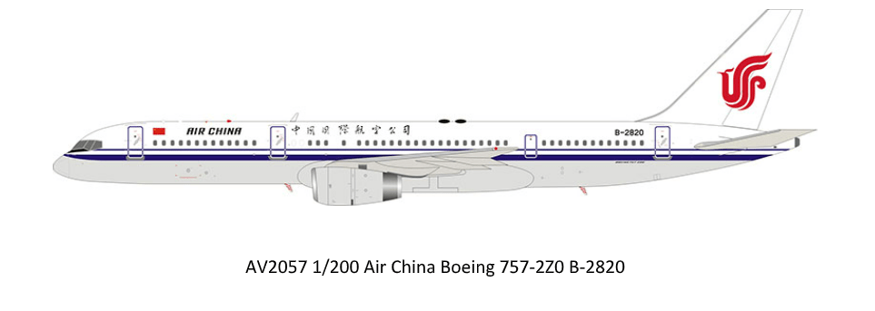 Aviation200 AV2057 1:200 Air China Boeing 757 - 2Z0