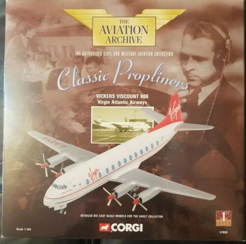 Corgi 47606 1:144 Virgin Atlantic Vickers Viscount 806
