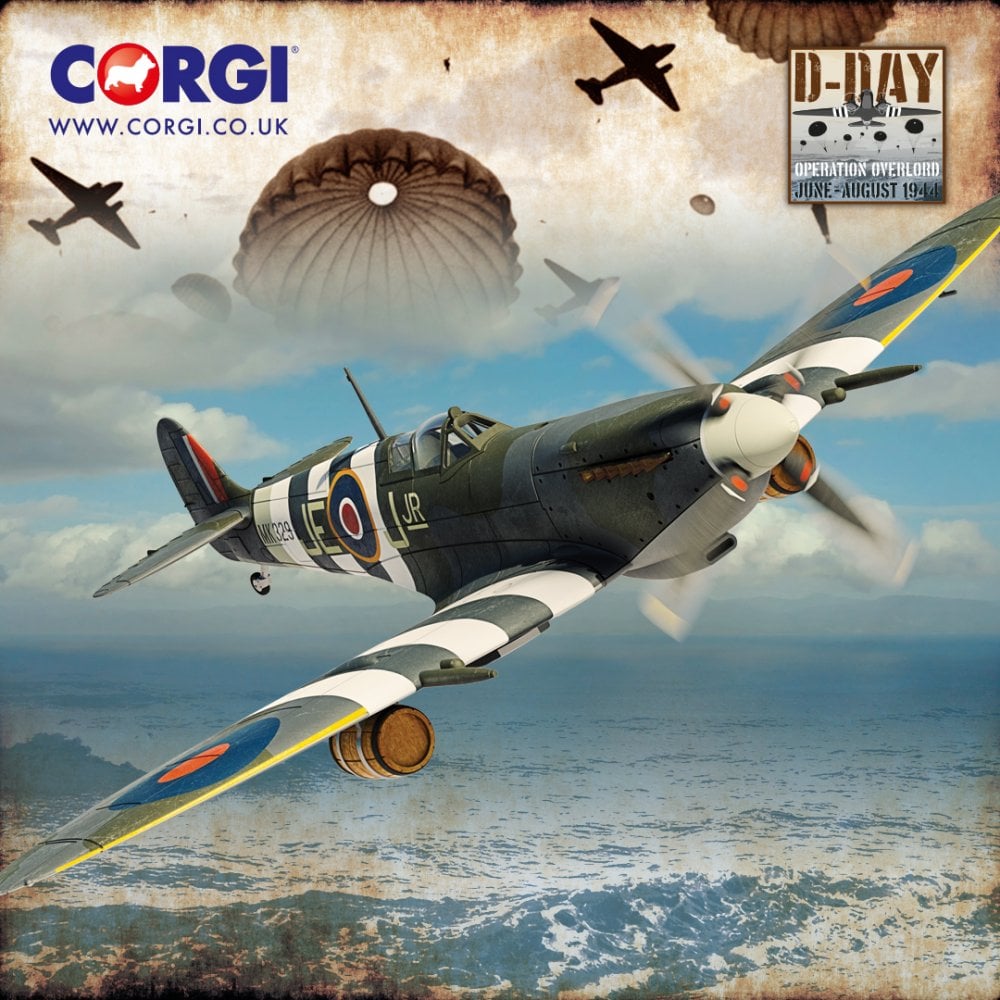Corgi AA29101 1:72 Supermarine Spitfire Mk IX RAF No.127 (Canadian) Wing, MK329, Johnnie Johnson, St.Croix - sue - Mer, France, Beer Runs, 1944