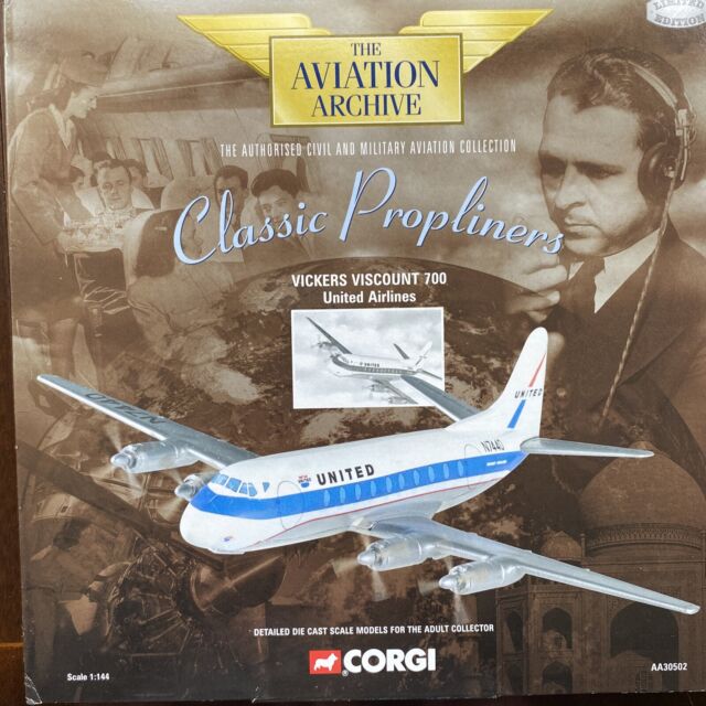 Corgi AA30502 1:144 Vickers Viscount 700 United Airlines