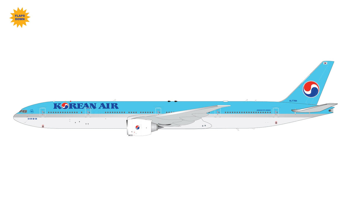 Gemini Jets G2KAL1099F 1:200 Korean Air Boeing 777 - 300ER (Flaps Down)