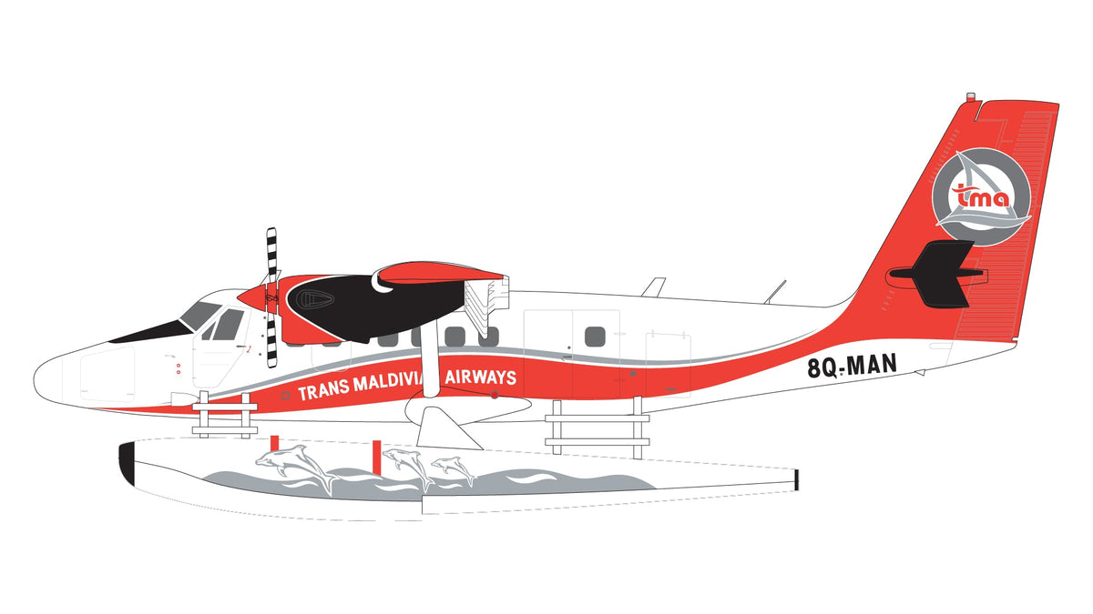 Gemini Jets G2TMW1036 1:200 Trans Maldivian Airways DHC 6 - 300