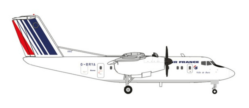 Herpa Wings 572644 1:200 Air France De Havilland Canada DHC - 7 "Ville de Paris"