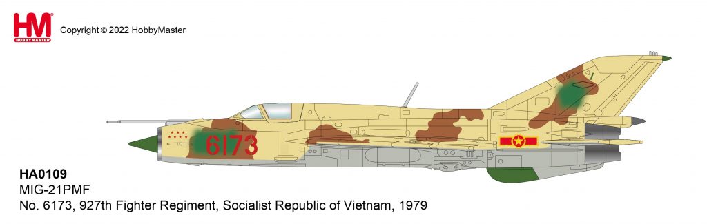 Hobby Master HA0109 1:72 Mig - 21PFM Socialist Republic of Vietnam