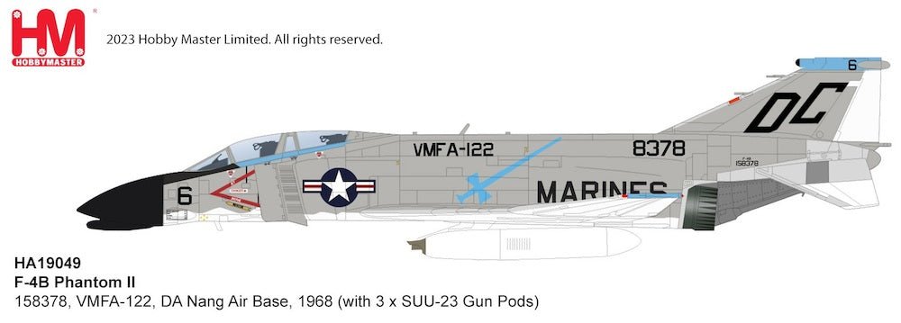 Hobby Master HA19049 1:72 USMC F - 4B VMFA - 122 DA Nang Air Base. 1986
