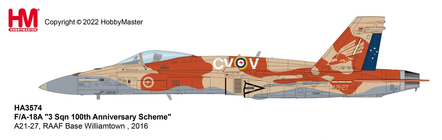 Hobby Master HA3574 F/A - 18A "RAAF 3 Sqn 100th Anniversary Scheme"