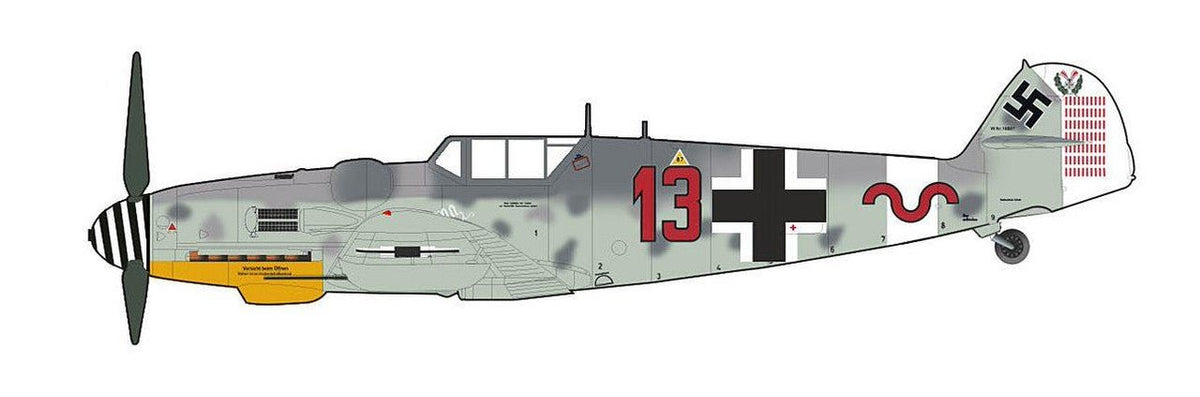 Hobby Master HA8756 1:48 BF - 109G - 6 "Heinrich Bartels" Red 13