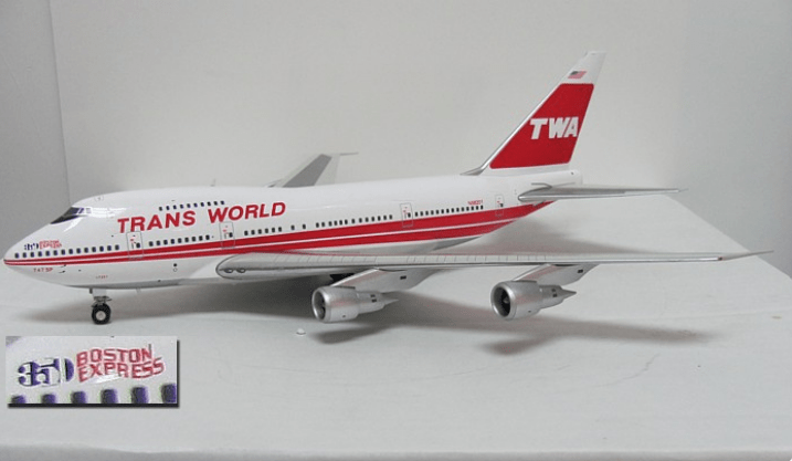 Inflight IF747SP008 1:200 TWA Boeing 747SP "Twin Stripe"