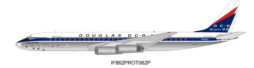 *Inflight IF862PROT062P 1:200 House Colors Douglas DC - 8 - 62