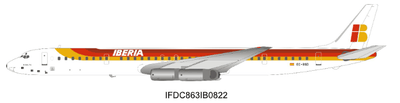 Inflight IFDC863IB0822 1:200 Iberia McDonnell Douglas DC - 8 - 63 EC - BSD