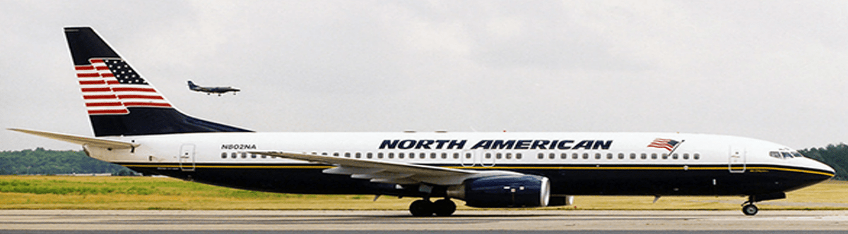 Jc Wings LH2NAO437A 1:200 North American Airlines Boeing 737 - 800 (Flaps Down)