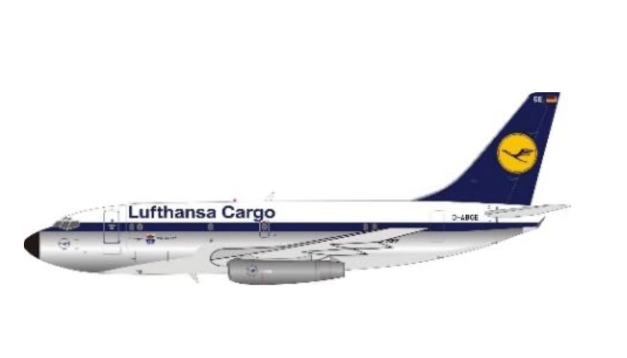 JFox JF - 737 - 2 - 009 1:200 Lufthansa Cargo Boeing 737 - 200