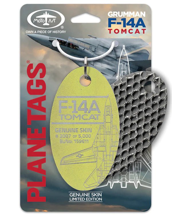 Plane Tags Grumman F - 14 Tomcat 159611 (Interior Green Honeycomb)