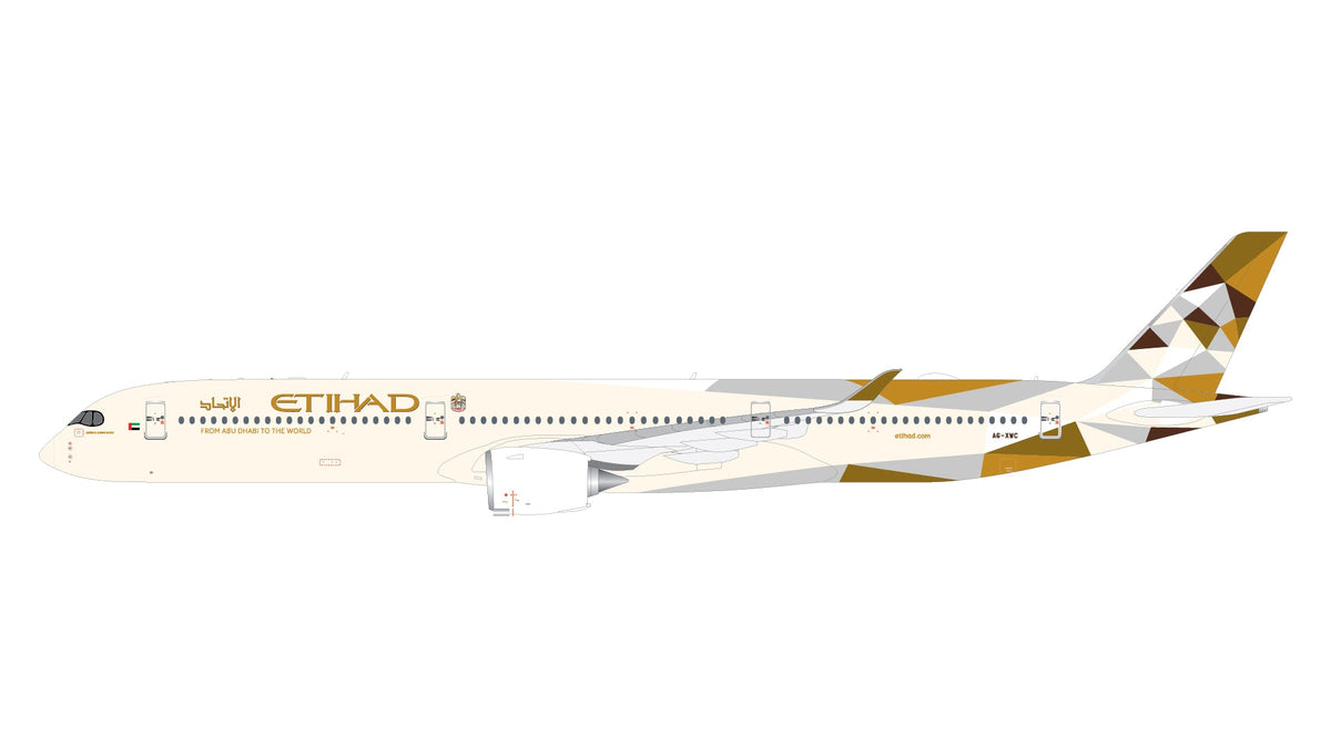 Pre - Order Gemini Jets GJETD2163 1:400 Etihad Airways Airbus A350 - 1000